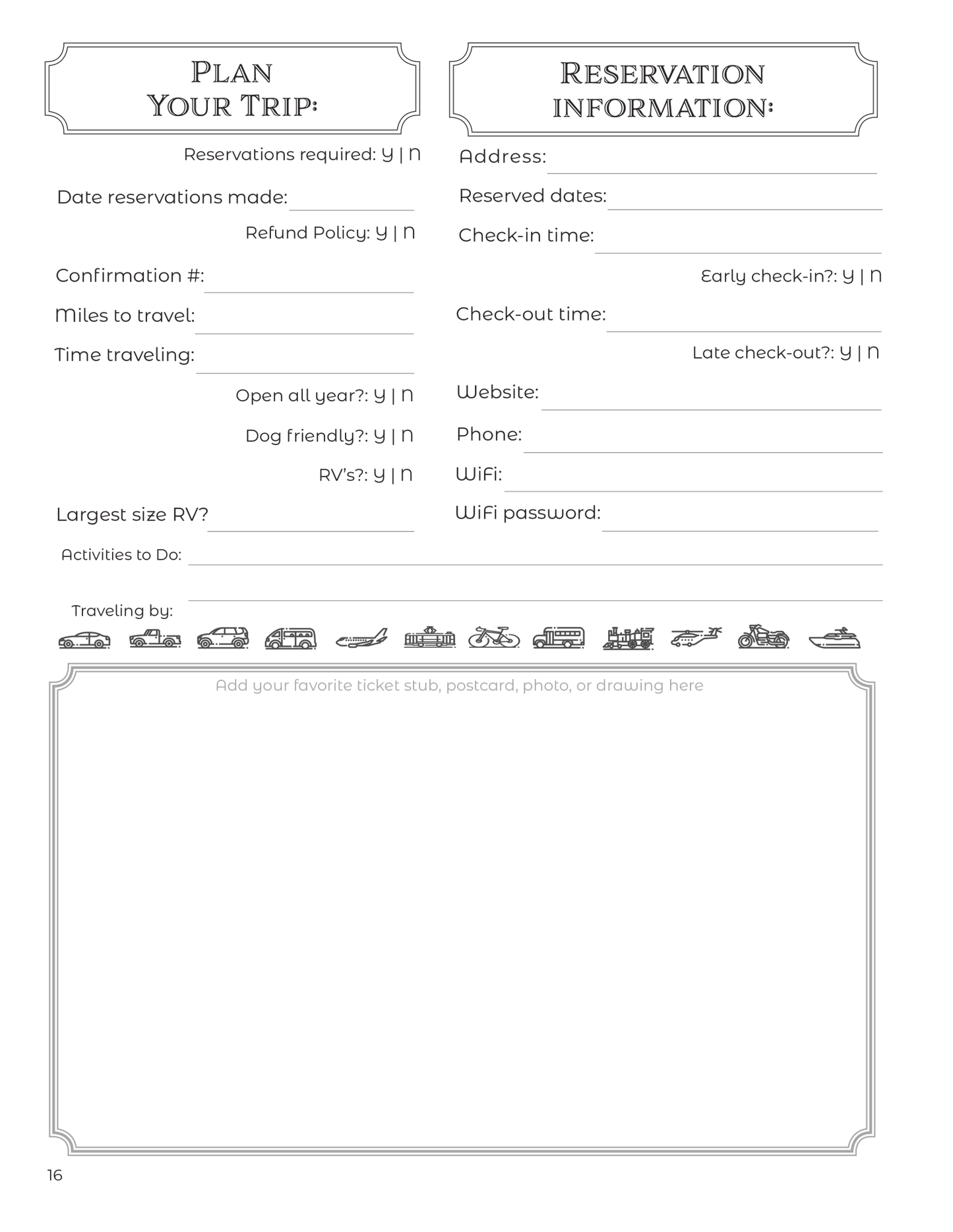 California State Parks - Adventure Planning Journal