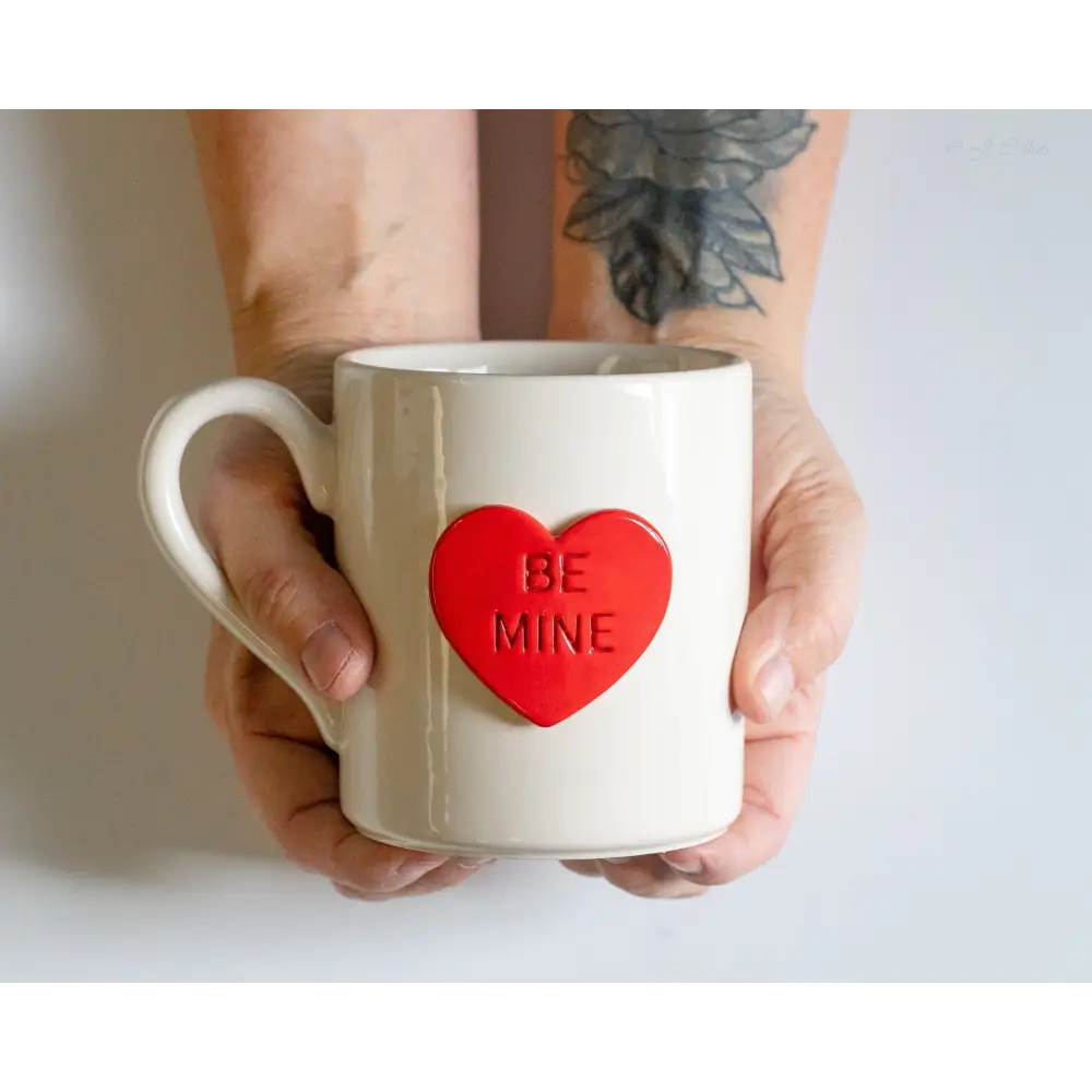 Candy Heart Mug Red ’Be Mine’ Ceramic