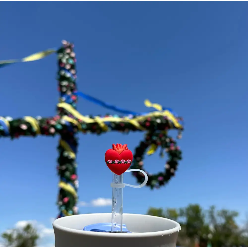 Catholic Straw Toppers: Holy Hearts (a 2 pack!)