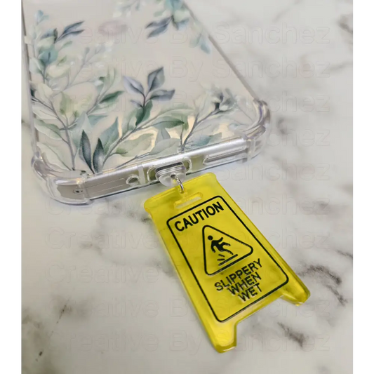 Caution Slippery When Wet–USB-C Dust Plug Charm for Kindle Phones and Tablets (Copy) - Accessories