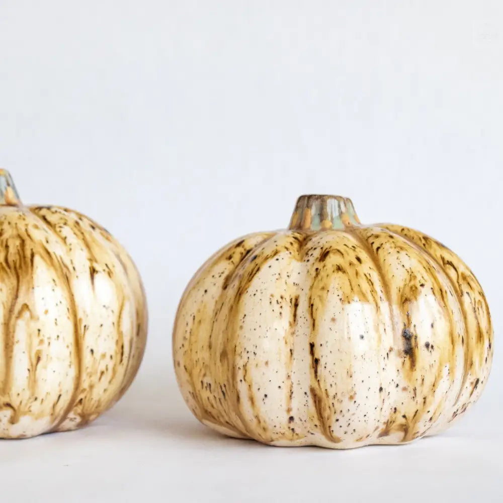 Ceramic Pumpkin Beige Ceramic
