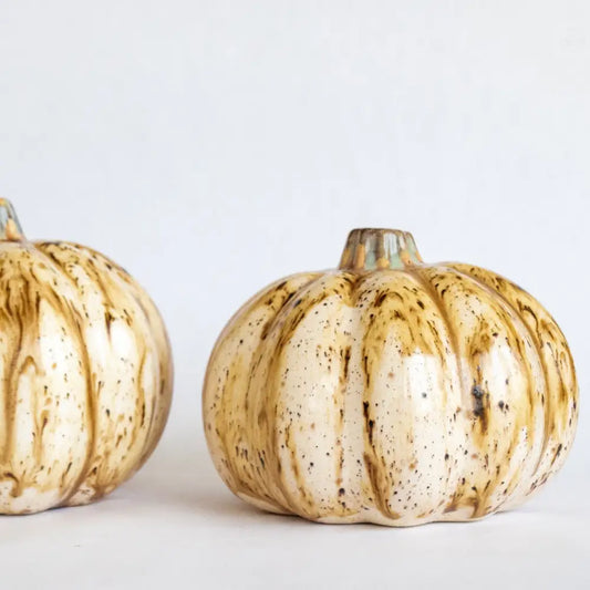 Ceramic Pumpkin Beige Ceramic
