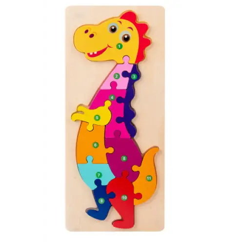Children’s Cartoon Number Animal Puzzle Tyrannosaurus Learning Toys