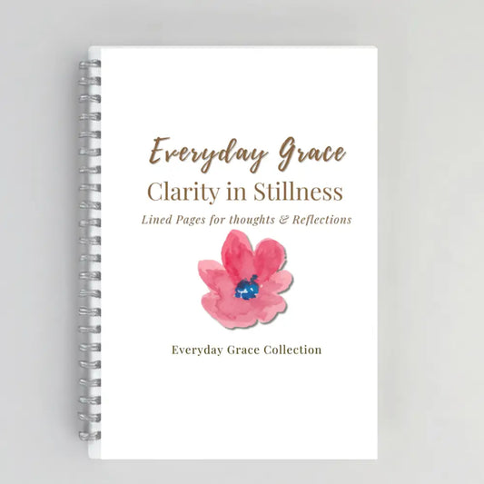 Clarity Begins in Stillness – Christian Inspirational Notebook for Women | Luxury Faith Based Journal for Prayer