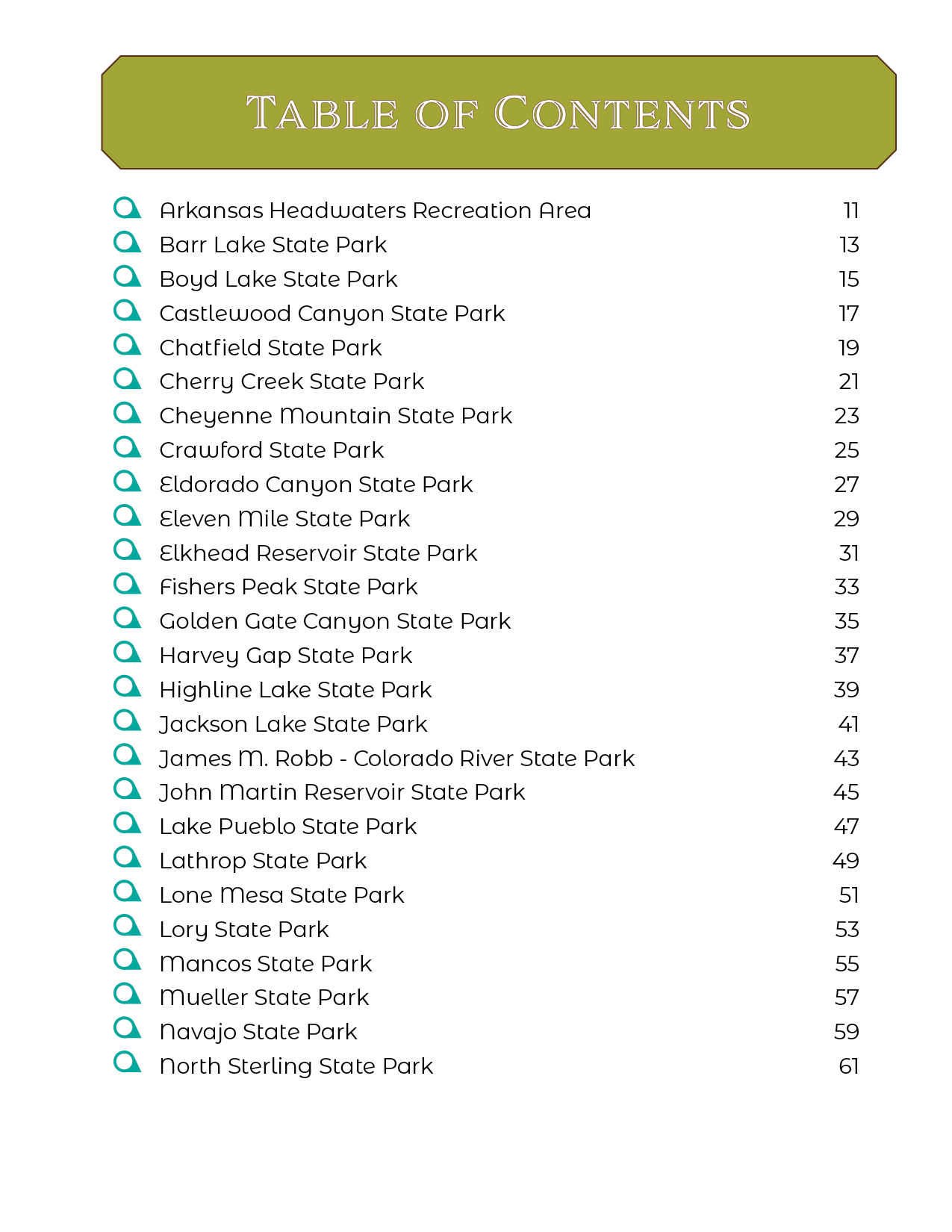 Colorado State Parks - Adventure Planning Journal