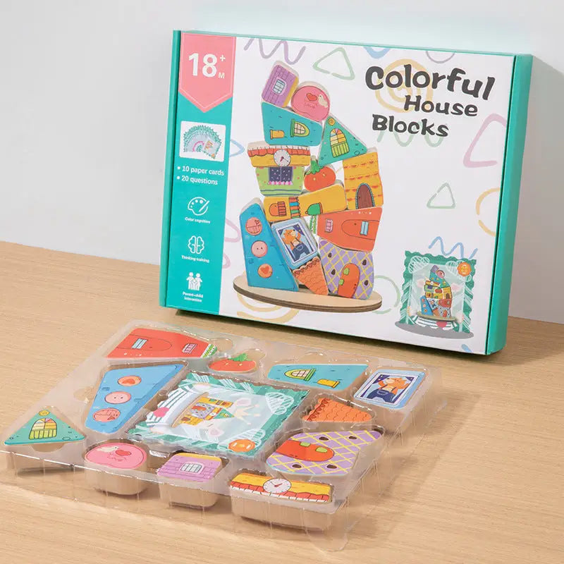 Colorful Building Blocks Stacking music building blocks