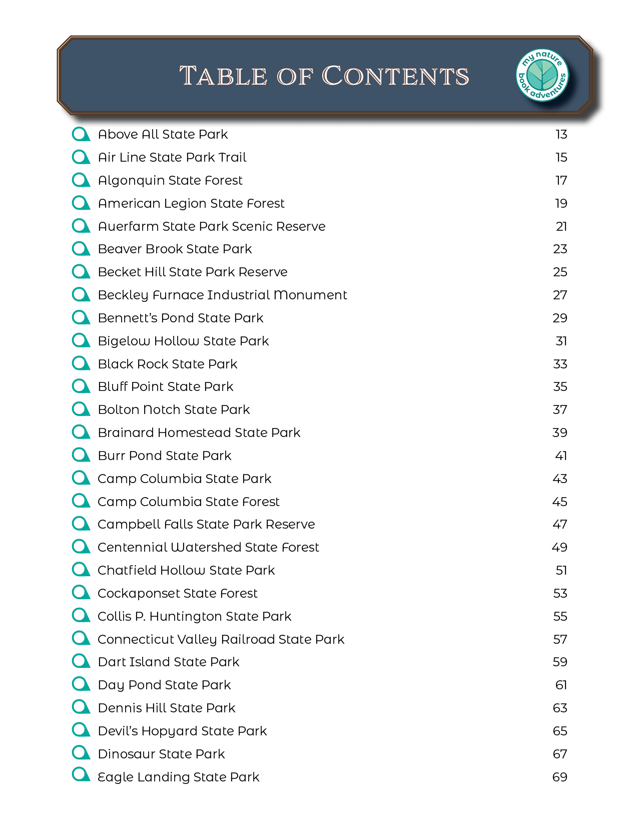 Connecticut State Parks - Adventure Planning Journal