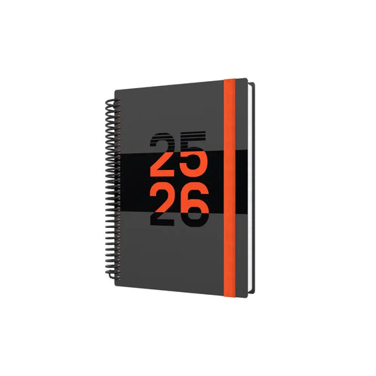Delta A5 Day To Page with Appointments Mid/Academic Year Planner 2025 2026 Orange Fashion Diaries