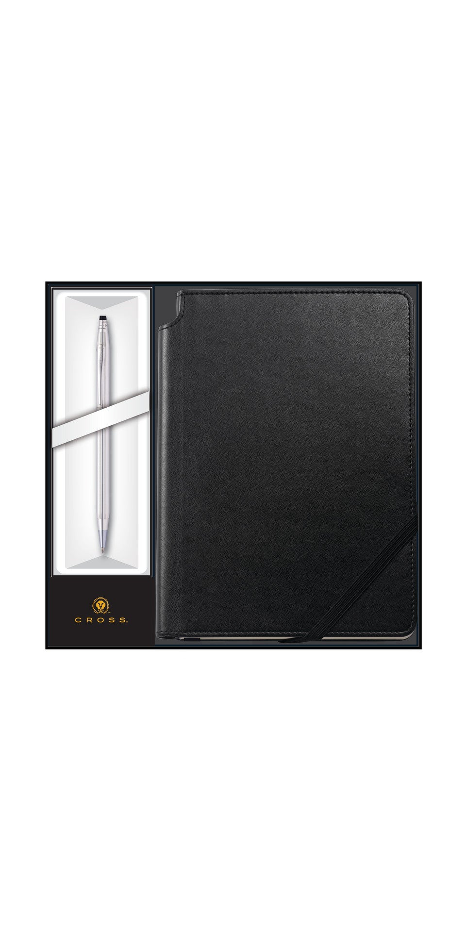 Classic Century® Lustrous Chrome Ballpoint with Classic Black Journal Gift Set