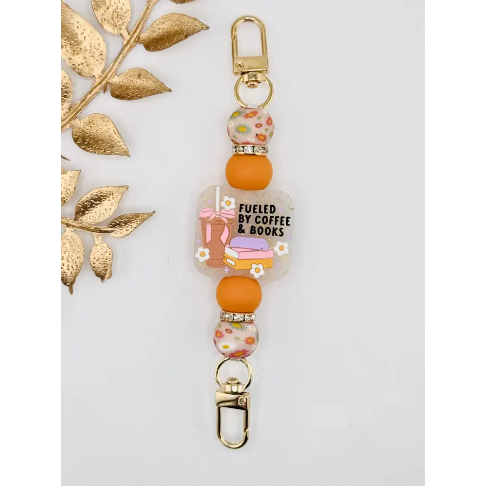E Reader Strap ~ Fueled Coffee and Books ~ Interchangeable