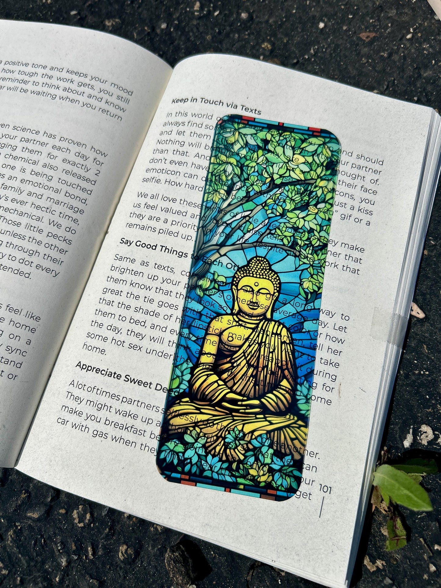 Peaceful Spiritual Buddha Gift Bookmark, Mindfulness & Serenity Buddha Bookmark