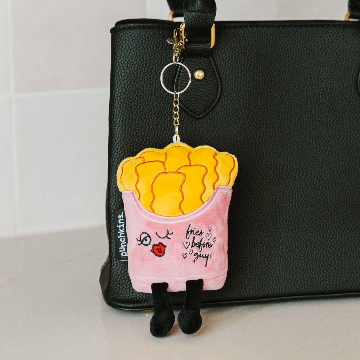 Plush Fries Bag Charm  Soft Cuddly Toy Funny Cute Gift