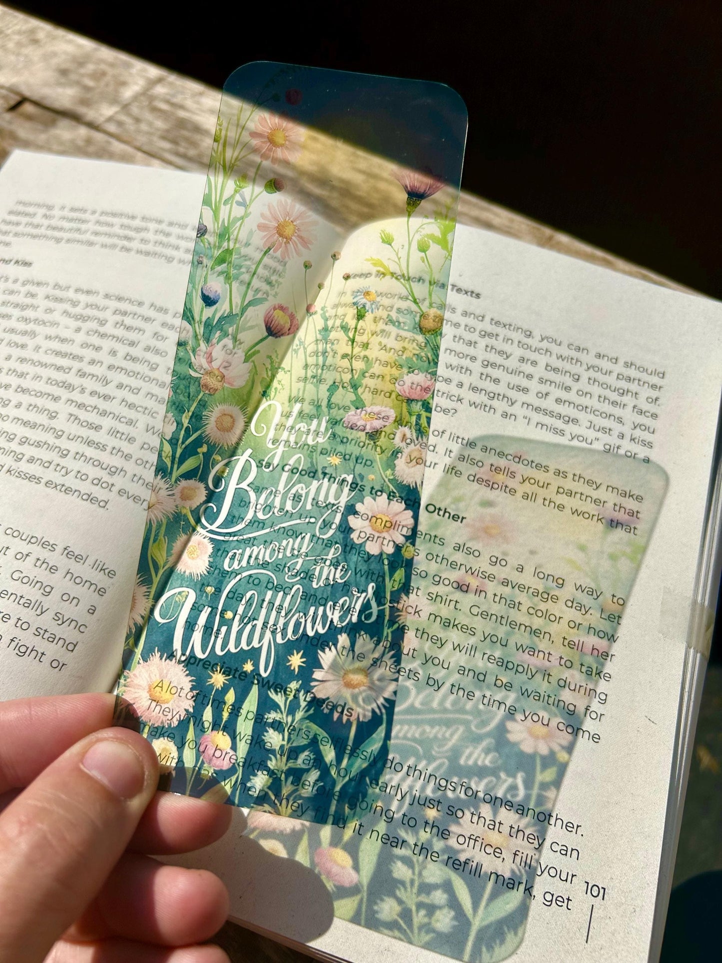 You Belong Among the Wildflowers Bookmark – Nature-Inspired Floral Gift, Boho Aesthetic, Inspirational Book Lover Accessory
