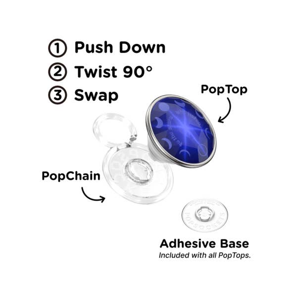 PopSocket PopTop & Chain SJM Crystal To the Stars Who Listen