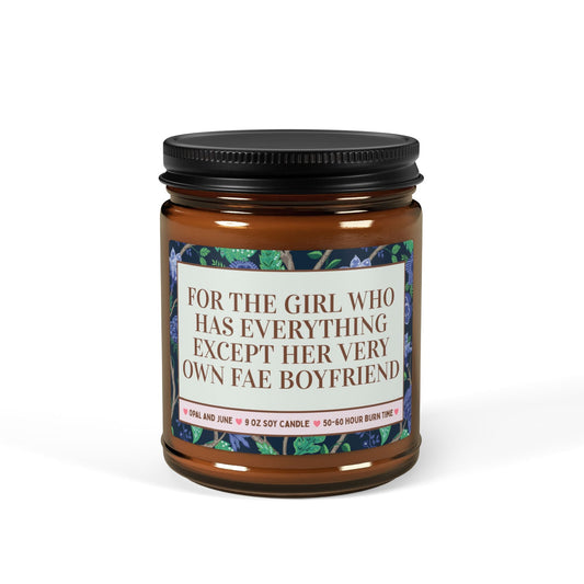 Fantasy Romance Reader Candle for Bookworm