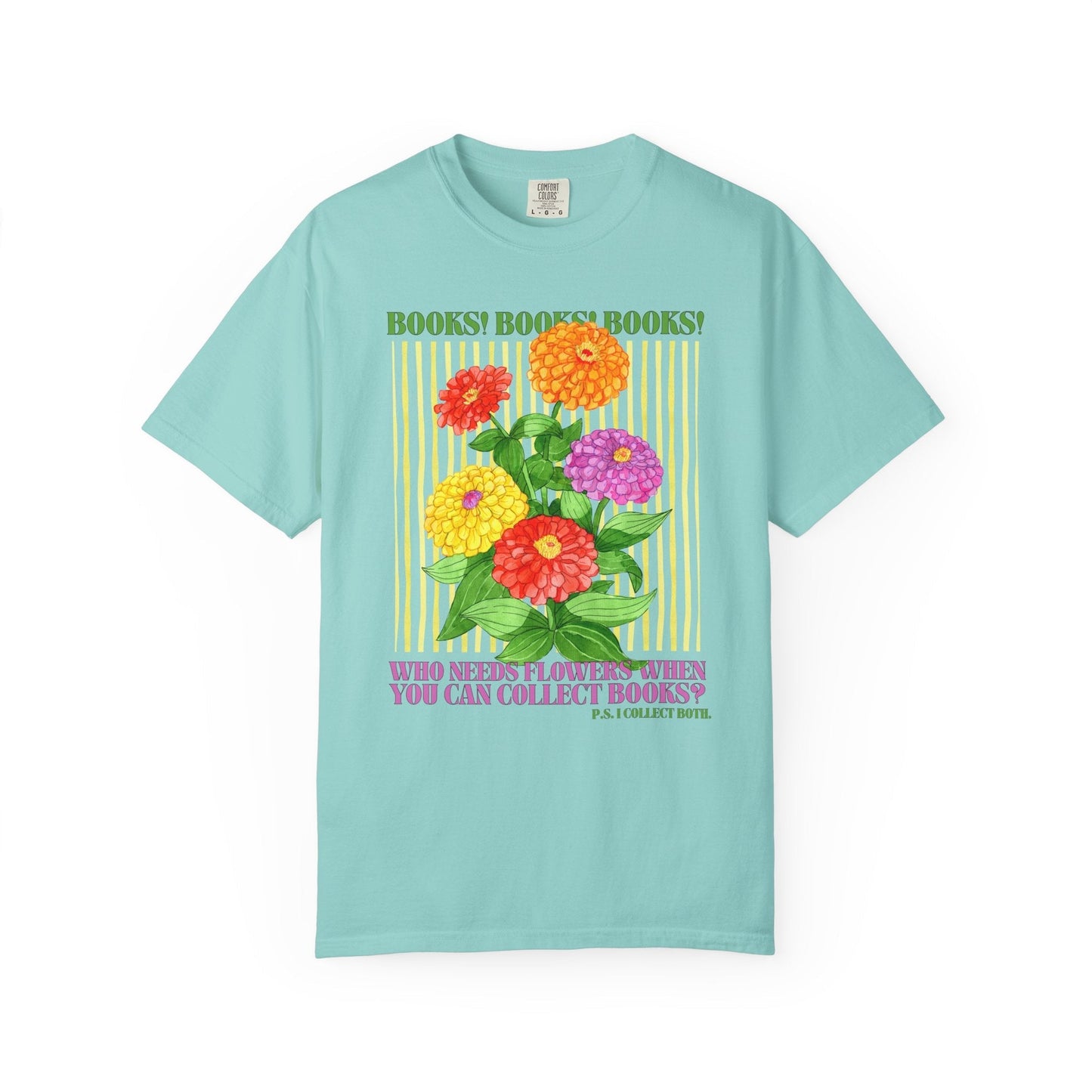 Floral Book Lover Tee Shirt for Reader