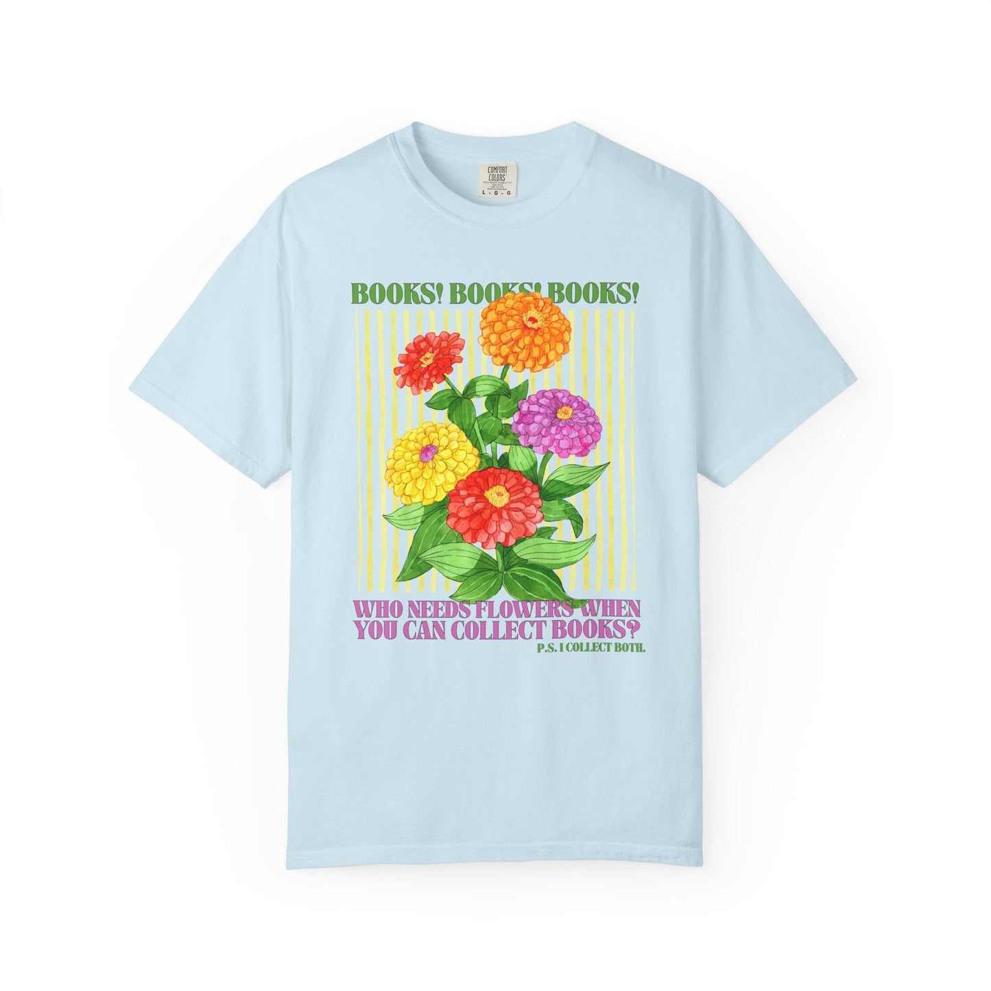 Floral Book Lover Tee Shirt for Reader
