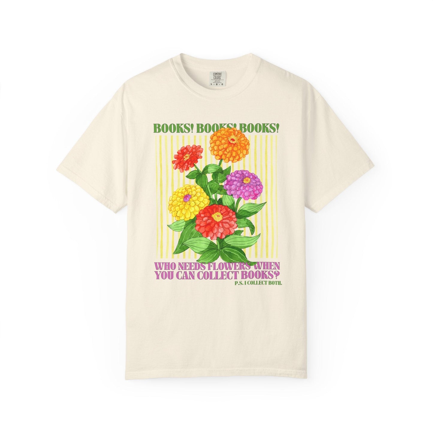 Floral Book Lover Tee Shirt for Reader