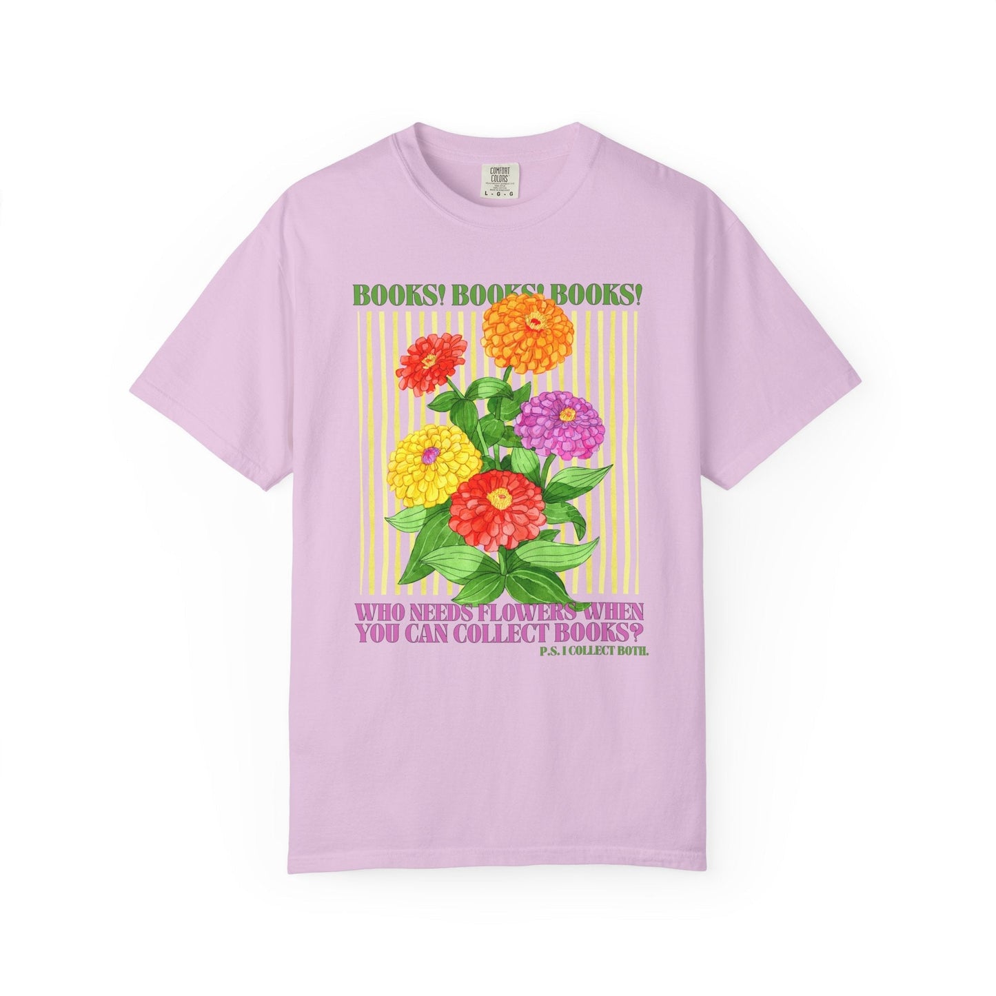 Floral Book Lover Tee Shirt for Reader