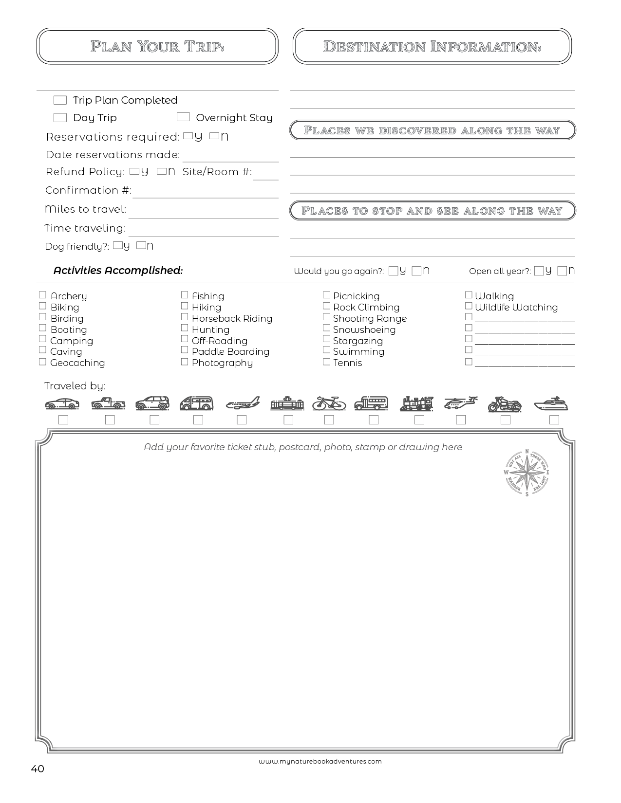 Florida State Parks & Sites - Adventure Planning Journal