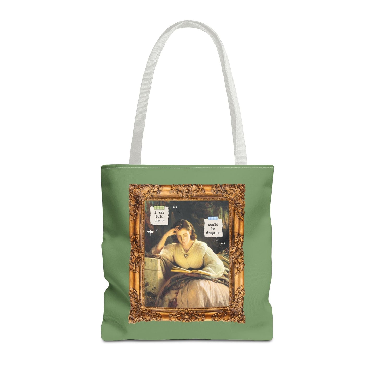 Funny Romantasy Reader Tote Bag for Bookworm Who Loves Dragons
