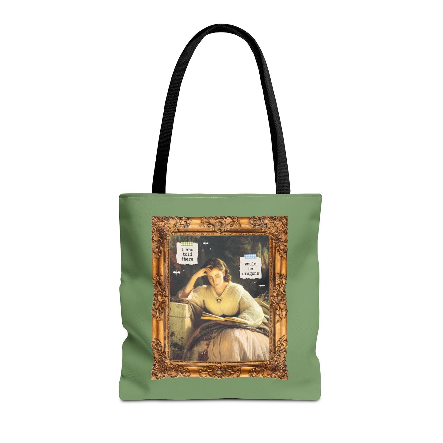 Funny Romantasy Reader Tote Bag for Bookworm Who Loves Dragons