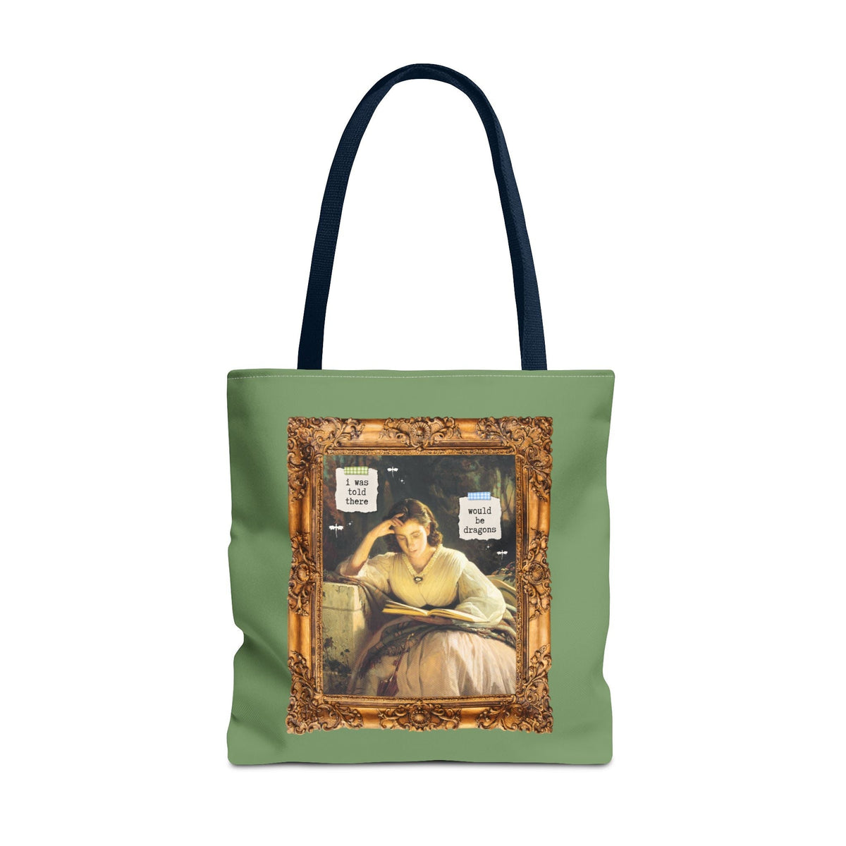Funny Romantasy Reader Tote Bag for Bookworm Who Loves Dragons