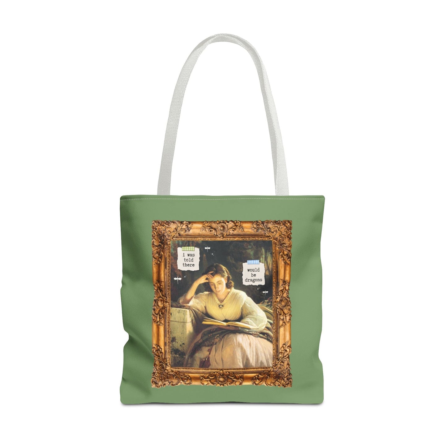 Funny Romantasy Reader Tote Bag for Bookworm Who Loves Dragons