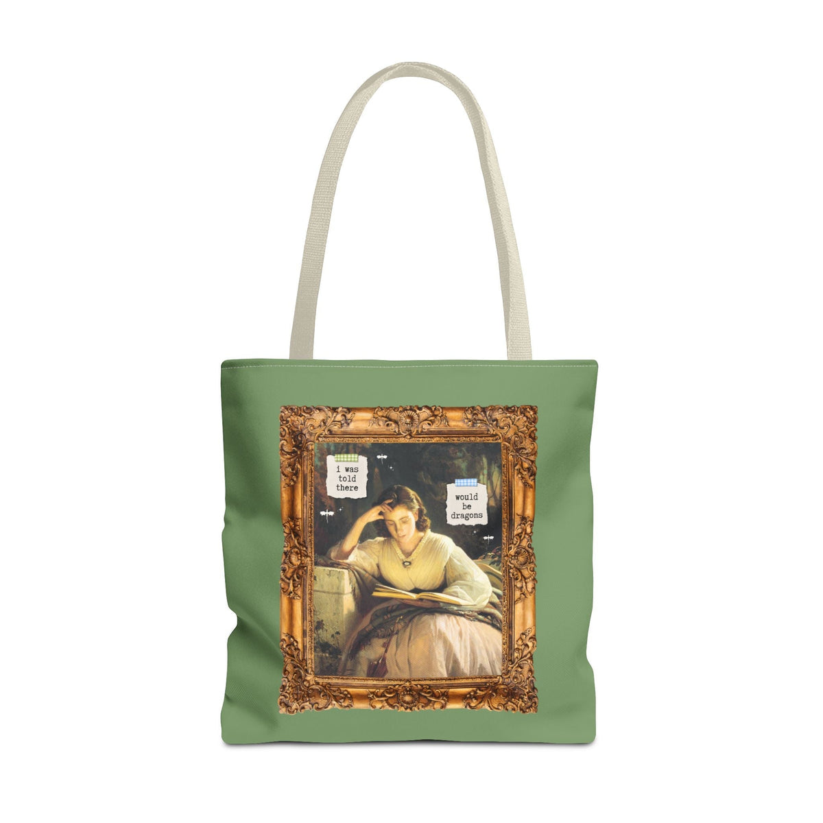 Funny Romantasy Reader Tote Bag for Bookworm Who Loves Dragons