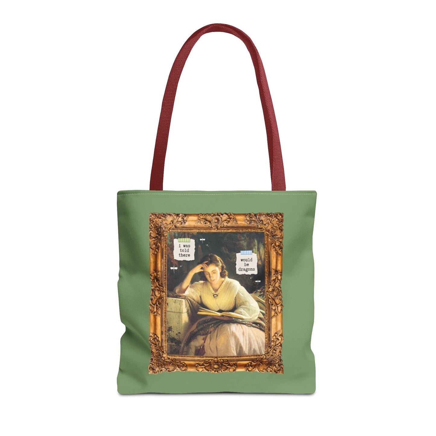 Funny Romantasy Reader Tote Bag for Bookworm Who Loves Dragons