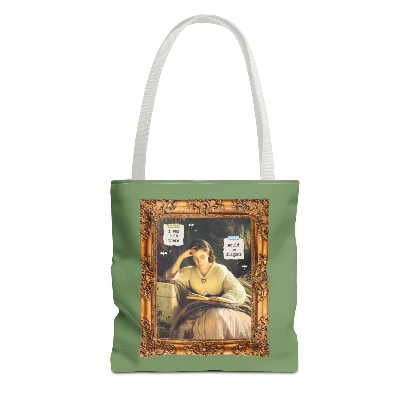 Funny Romantasy Reader Tote Bag for Bookworm Who Loves Dragons
