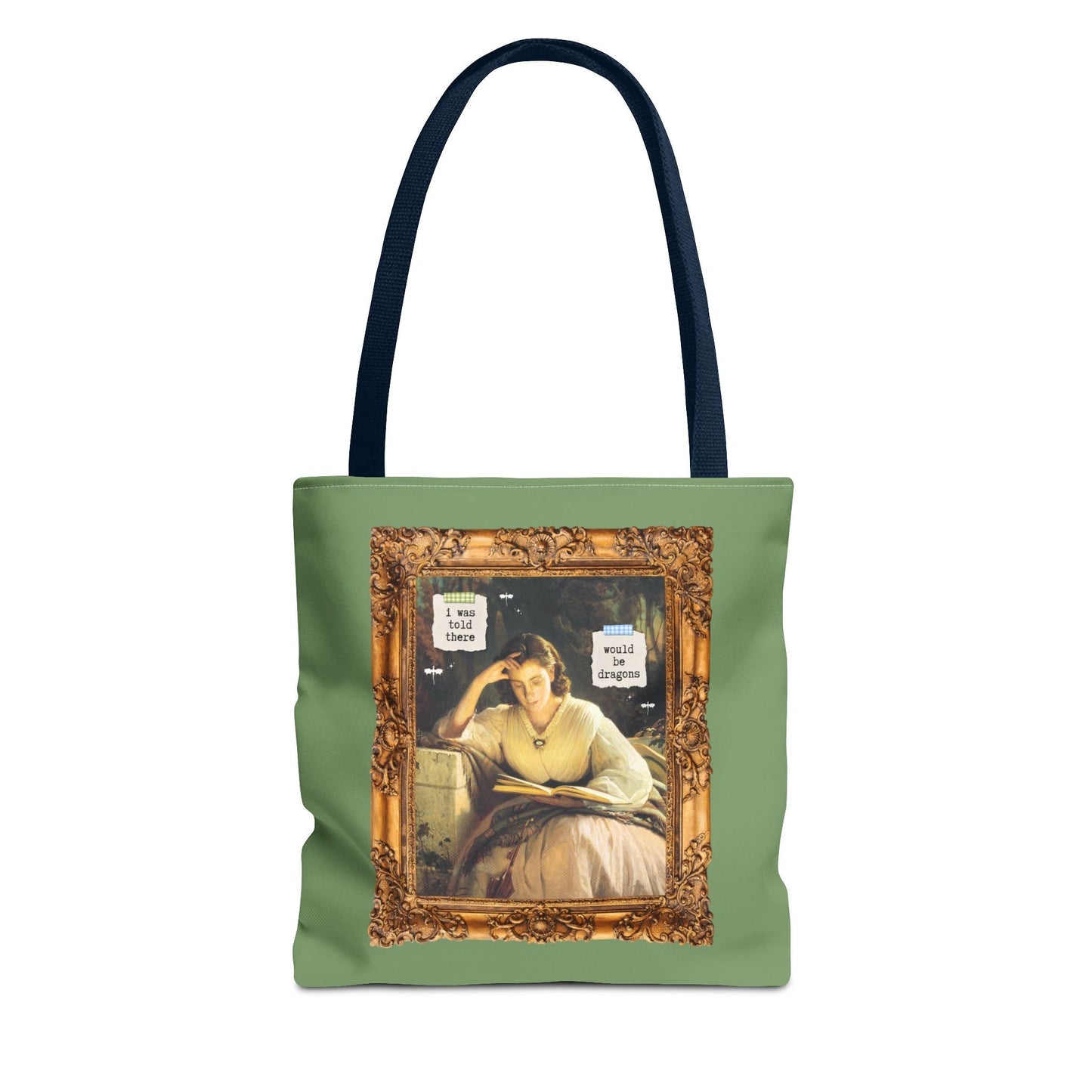 Funny Romantasy Reader Tote Bag for Bookworm Who Loves Dragons