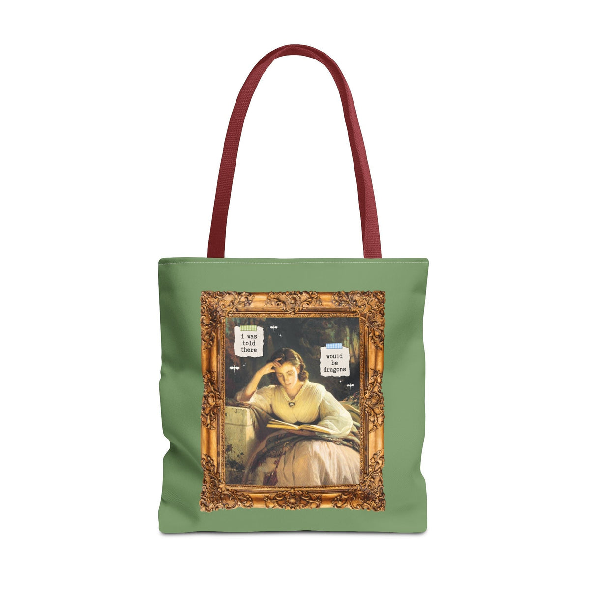 Funny Romantasy Reader Tote Bag for Bookworm Who Loves Dragons