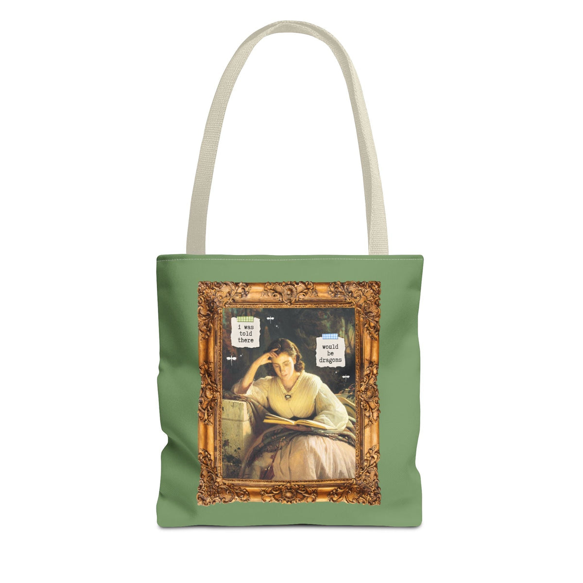 Funny Romantasy Reader Tote Bag for Bookworm Who Loves Dragons