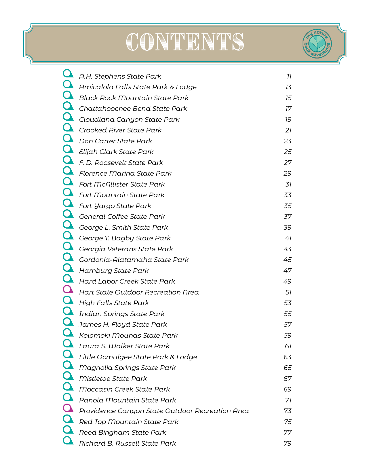 Georgia State Parks - Adventure Planning Journal