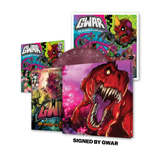 GWAR: ’The Return of Gor Gor’ Signed Platinum Edition Comic Book + Vinyl LP (Limited Edition Fruit Punch)