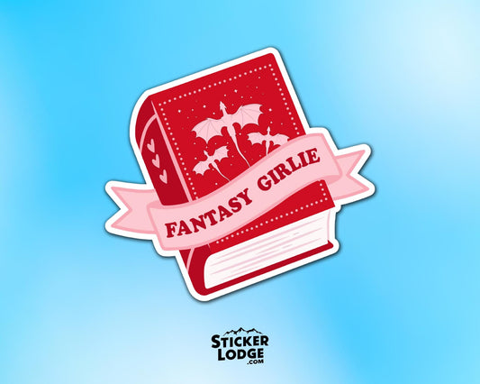 Fantasy Girlie Book Vinyl Sticker