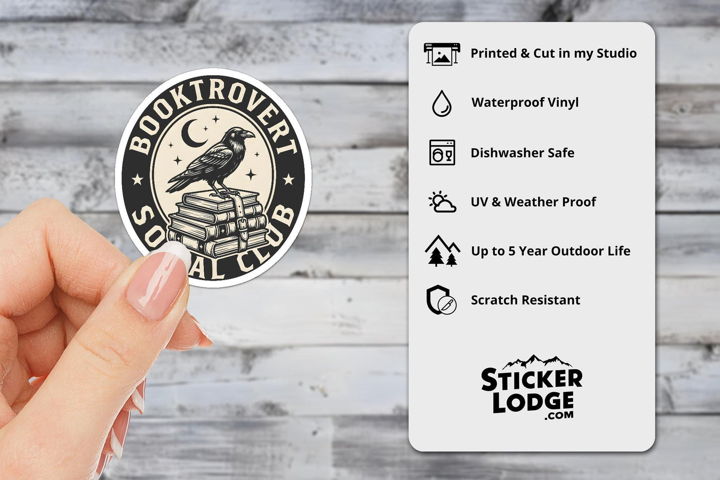 Booktrovert Social Club Vinyl Sticker