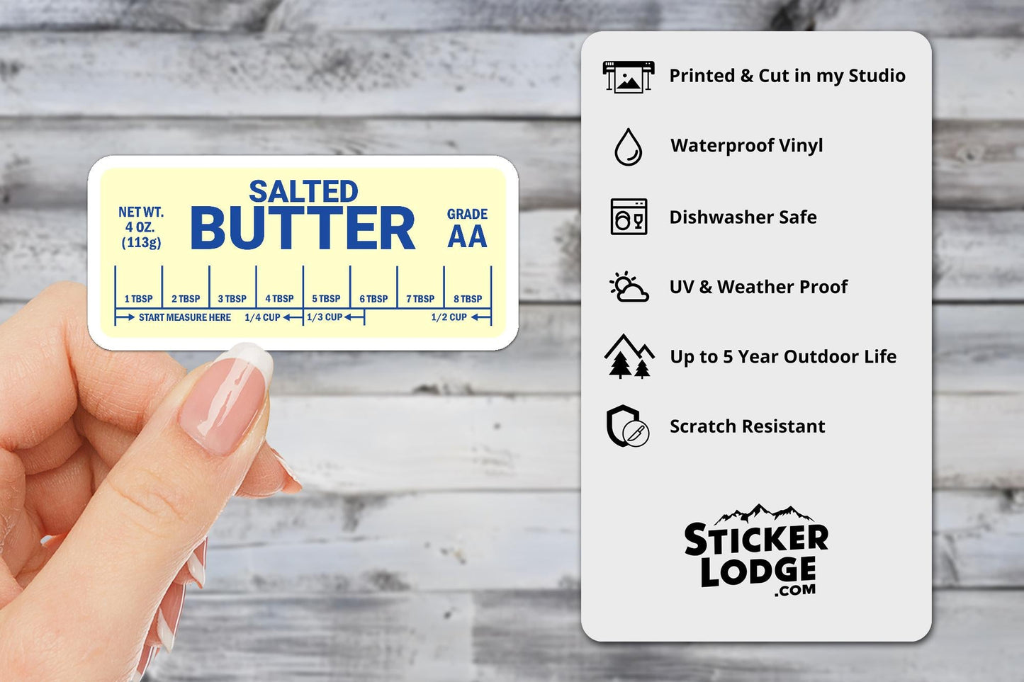 Salted Butter Vinyl Sticker