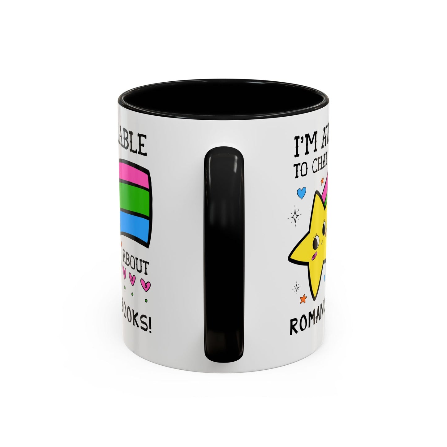 I'm Available to Chat About Romance Books Coffee Mug