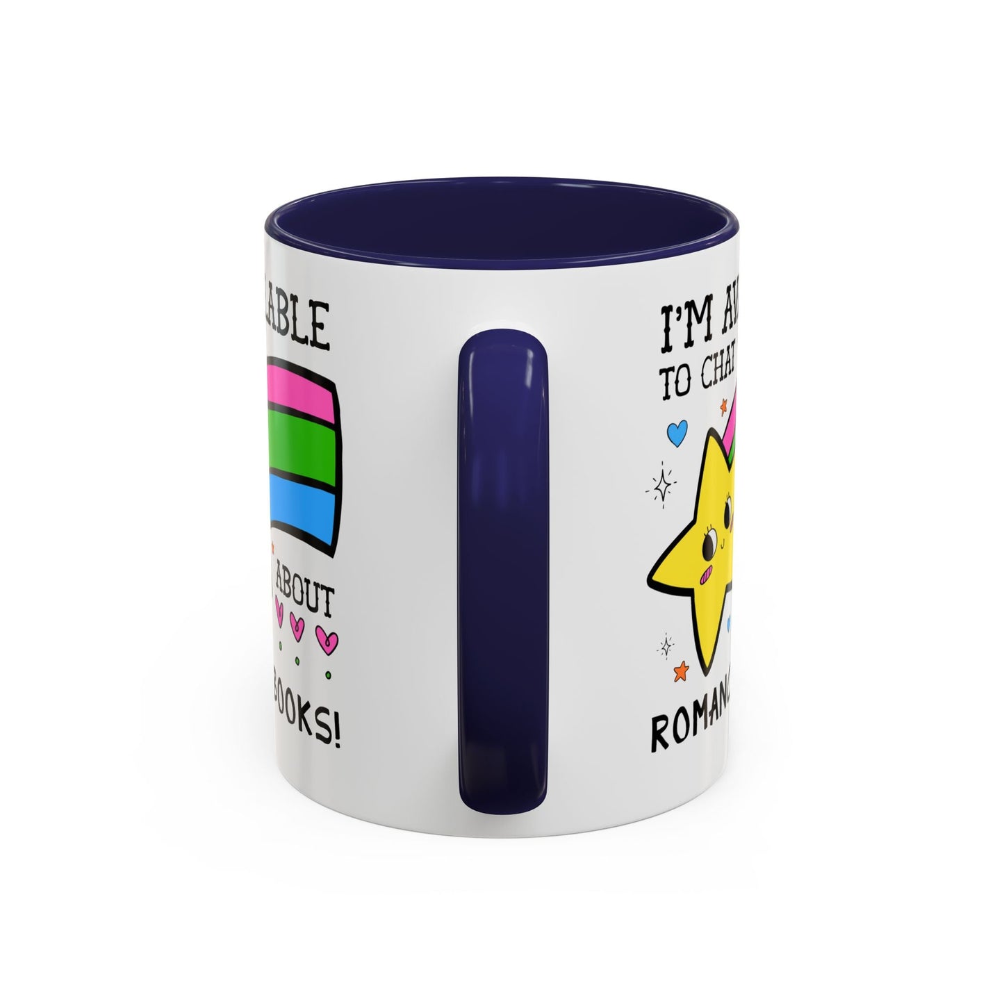 I'm Available to Chat About Romance Books Coffee Mug