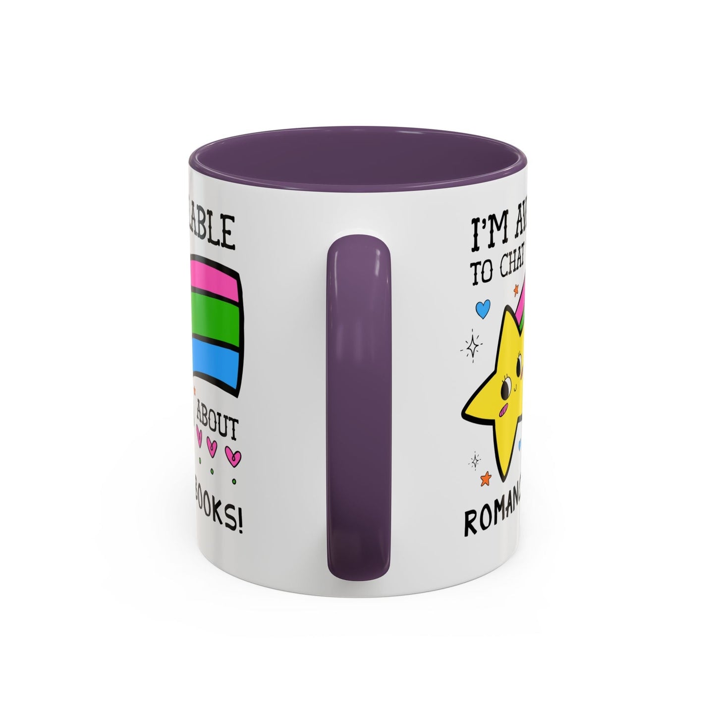I'm Available to Chat About Romance Books Coffee Mug