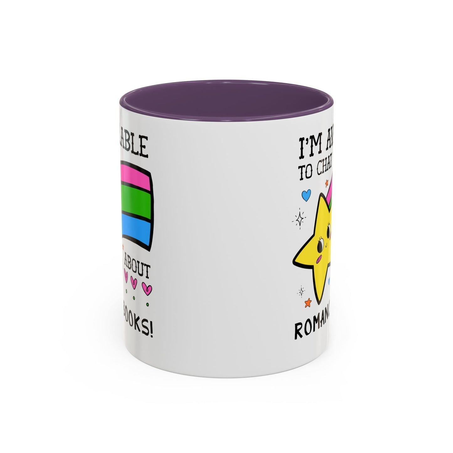 I'm Available to Chat About Romance Books Coffee Mug