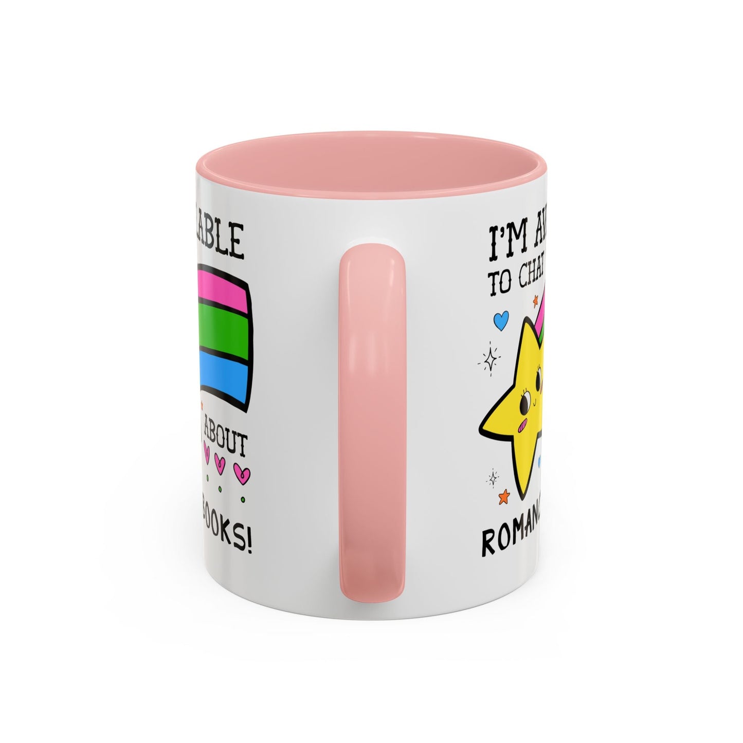 I'm Available to Chat About Romance Books Coffee Mug