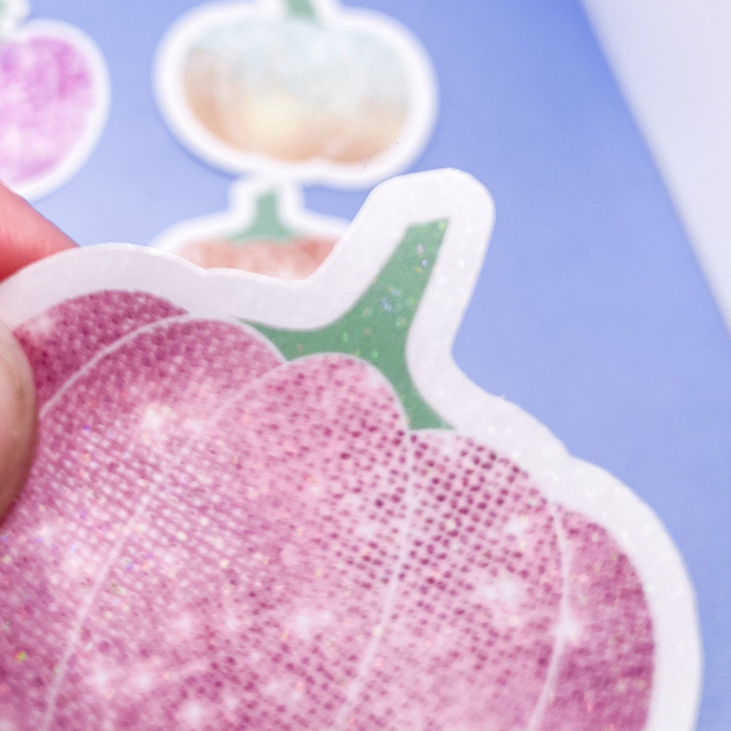 Pastel Pumpkins Sticker Pack- Planner Sticker - Computer Decal - Sparkly Sticker