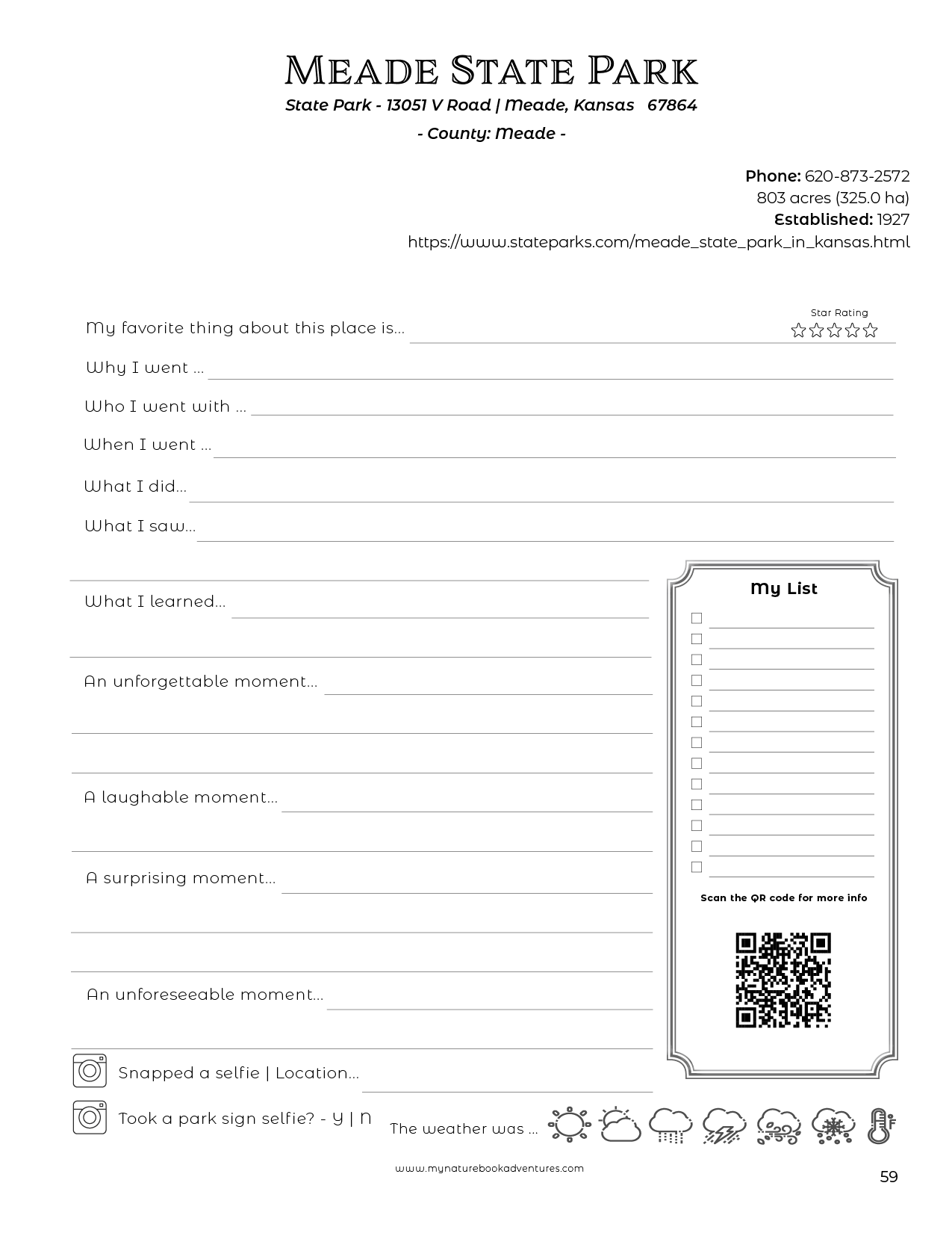 Kansas State Parks - Adventure Planning Journal