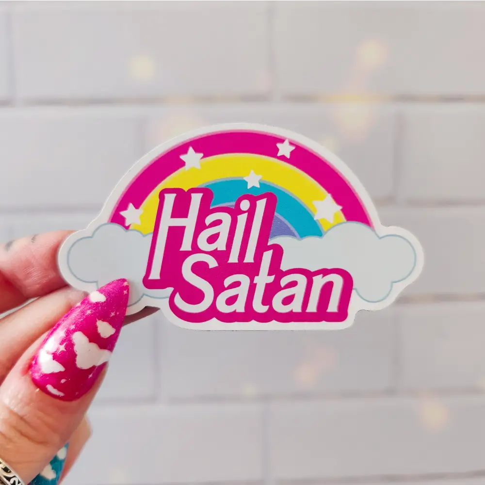 Kawaii Hail Satan Fridge Magnet Pins and Magnets