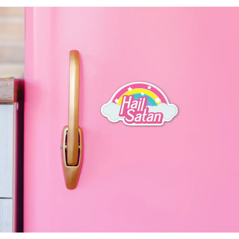 Kawaii Hail Satan Fridge Magnet Pins and Magnets