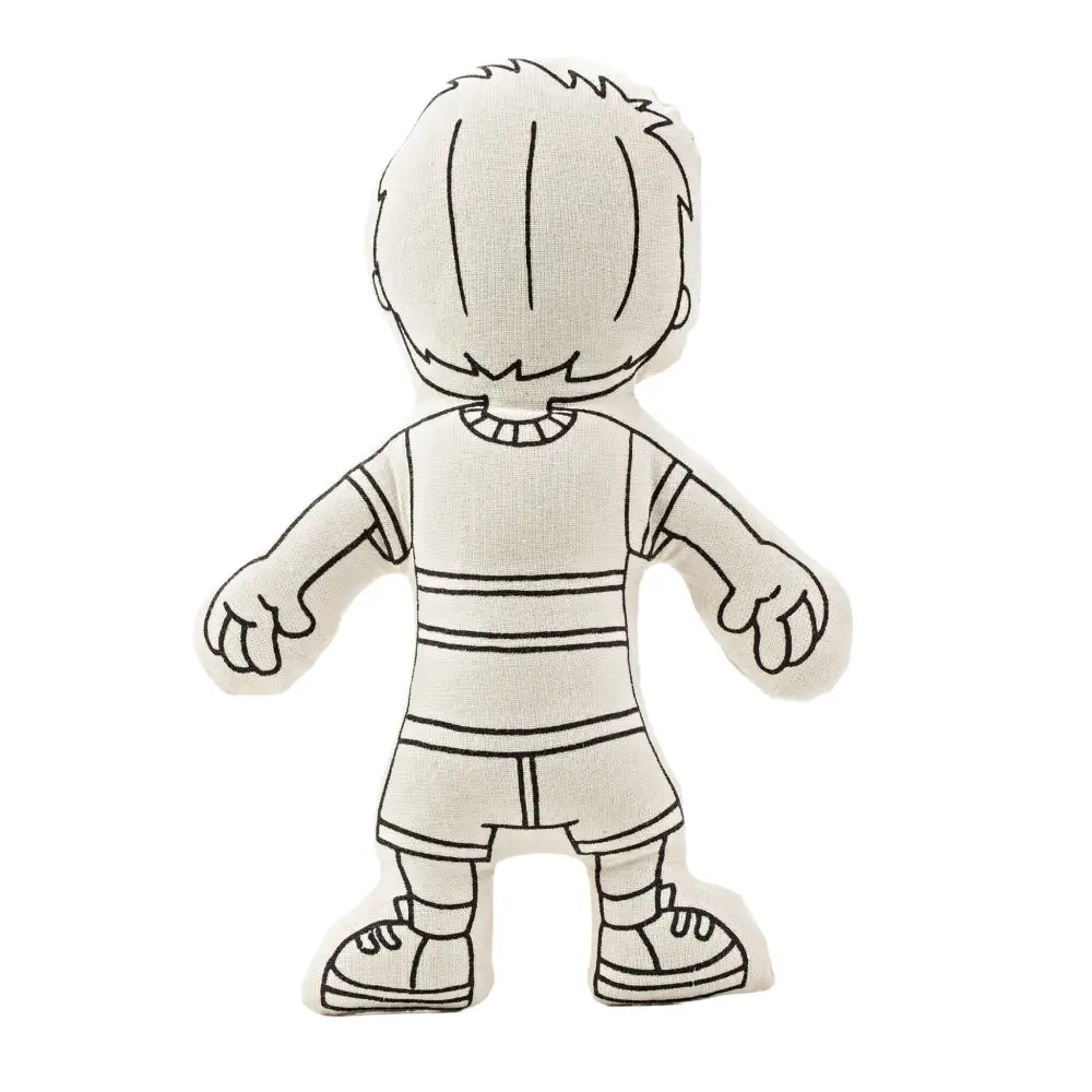 Kiboo Kids: Boy with Pocket Shorts Colorable and Washable Doll for Creative Play Color and Play Doll
