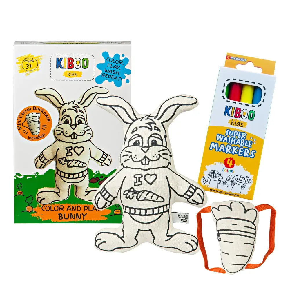 Kiboo Kids Bunny with Carrot Backpack for Coloring and Play Holidays